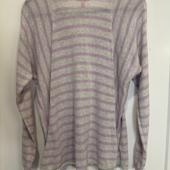 Lilly Pulitzer Lavender & Cream Striped Sweater - Size M - Picture 4 of 4